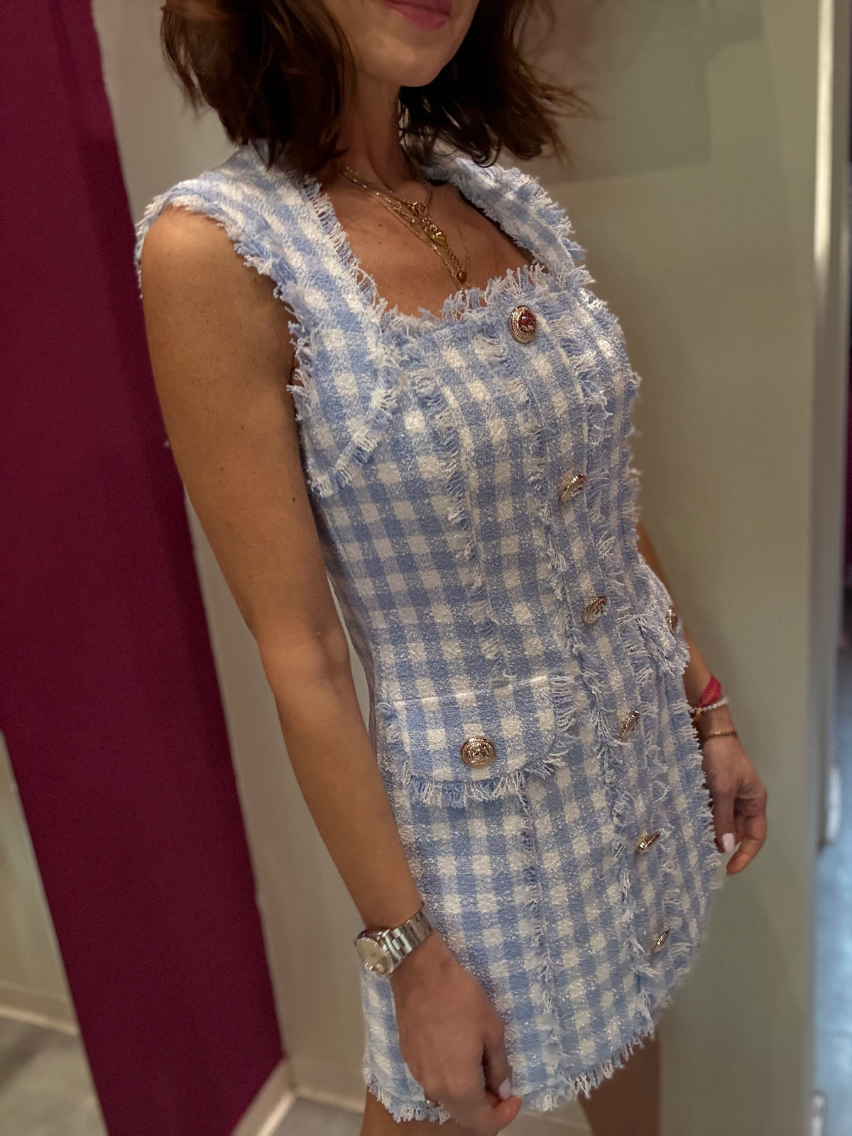 Abitino Zubiena Tweed Azzurro & Bianco ODI ODI