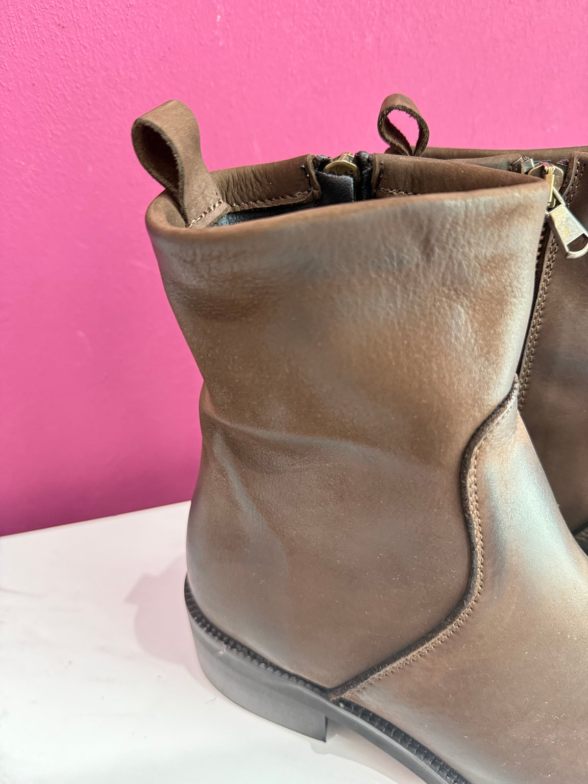 Ankle Boot Moro Punta Quadrata