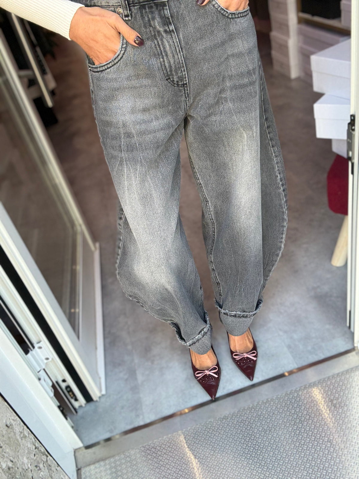 Jeans Balloon Grigio