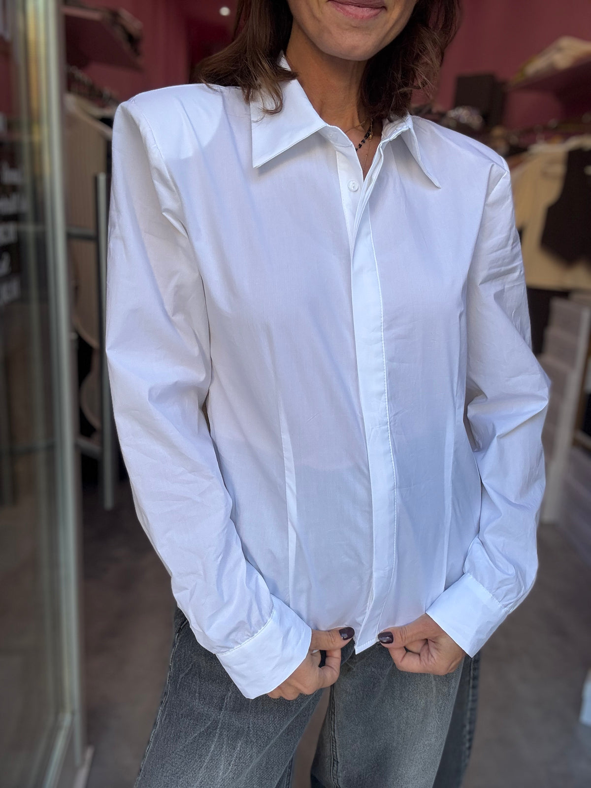 Camicia Bustier Bianca