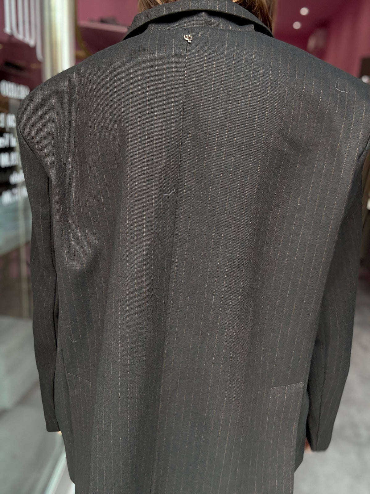 Blazer Oversize Cioccolato Borchie