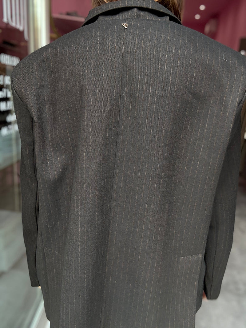 Blazer Oversize Cioccolato Borchie