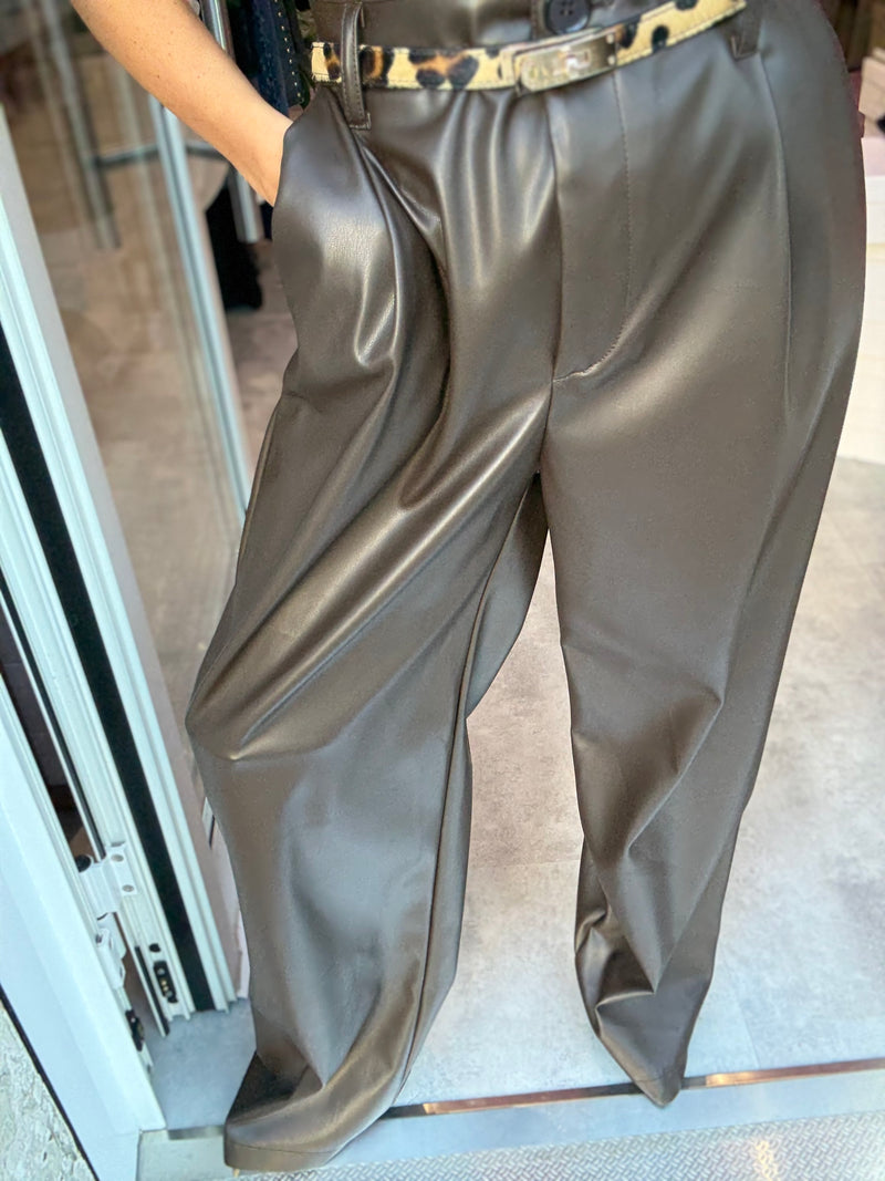 Pantalone Cioccolato Ecopelle