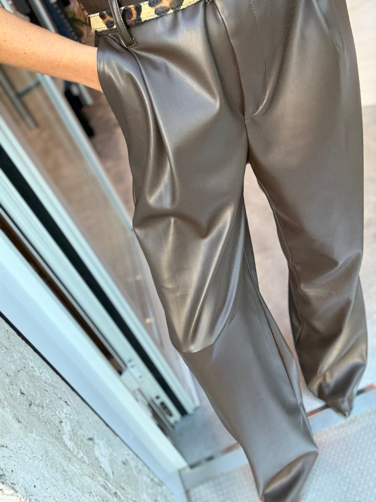 Pantalone Cioccolato Ecopelle