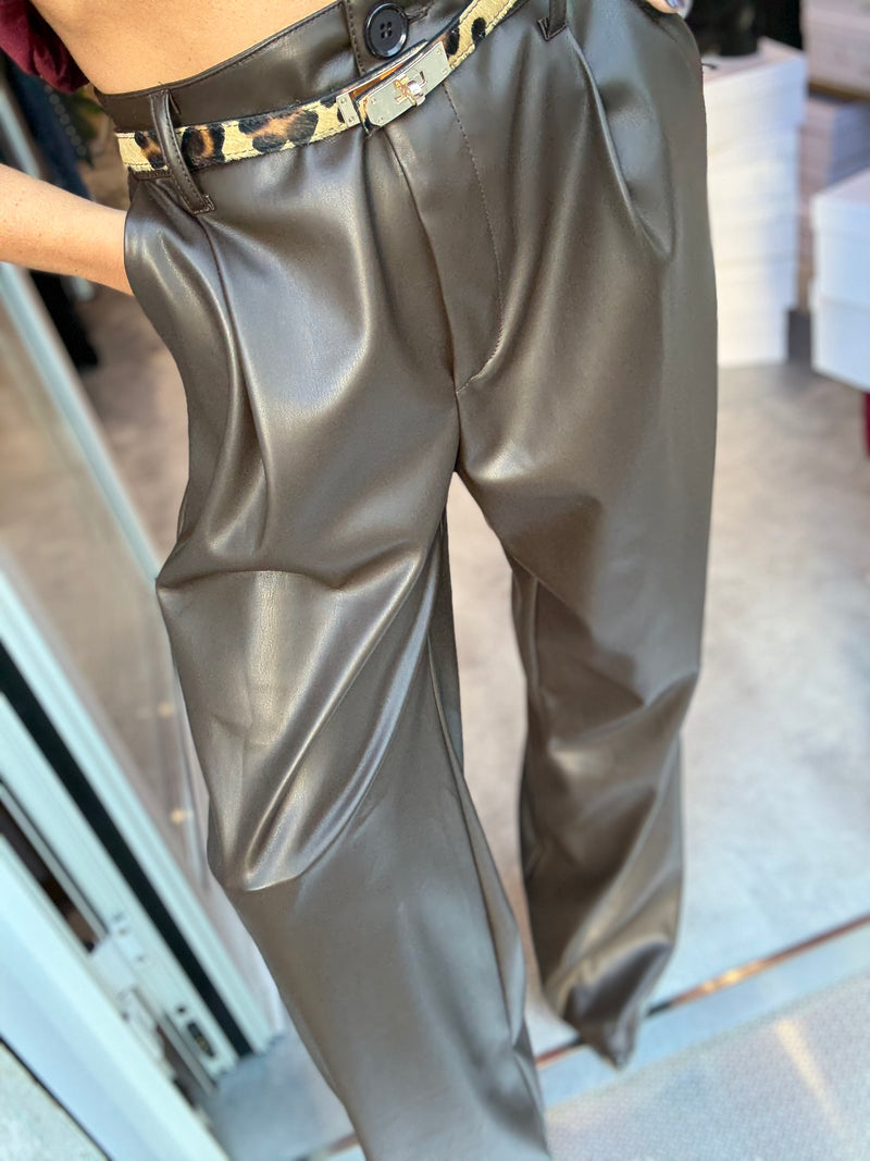 Pantalone Cioccolato Ecopelle