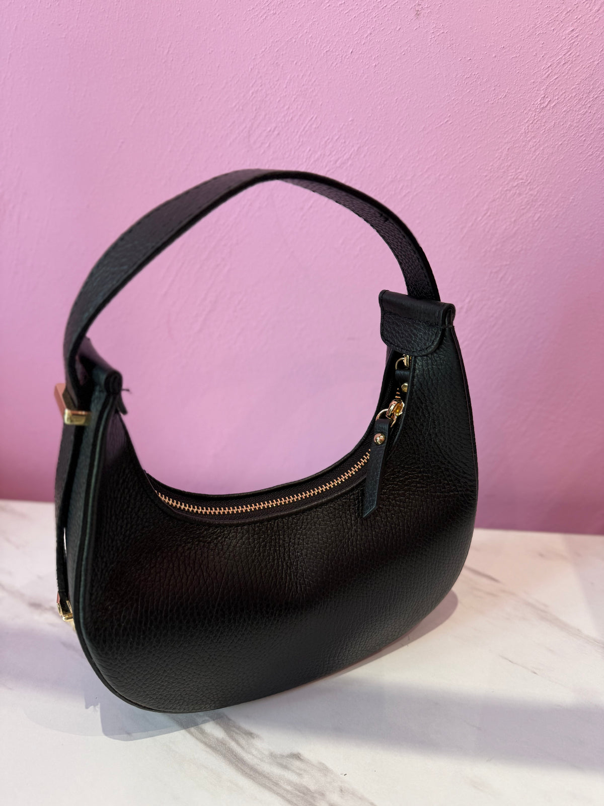 MINI  HOBO PELLE NERA