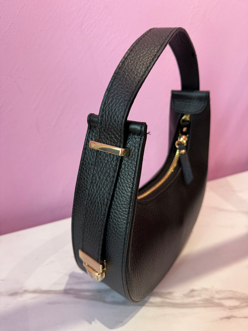 MINI  HOBO PELLE NERA