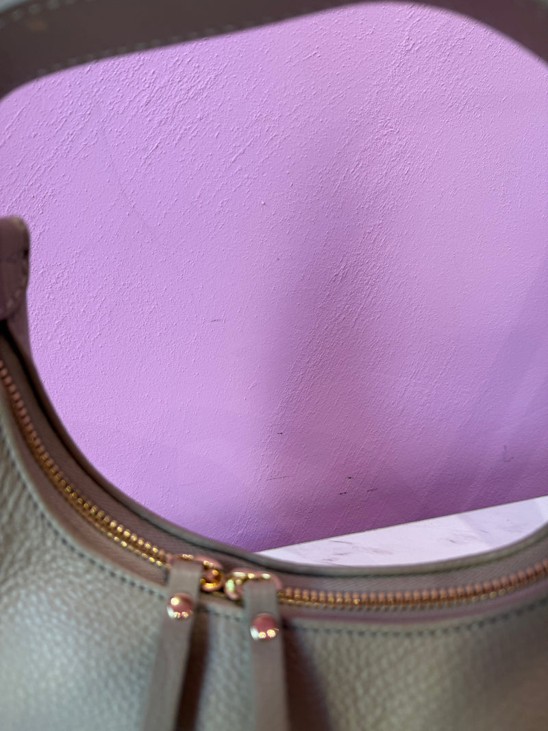 MINI HOBO BAG BEIGE PELLE