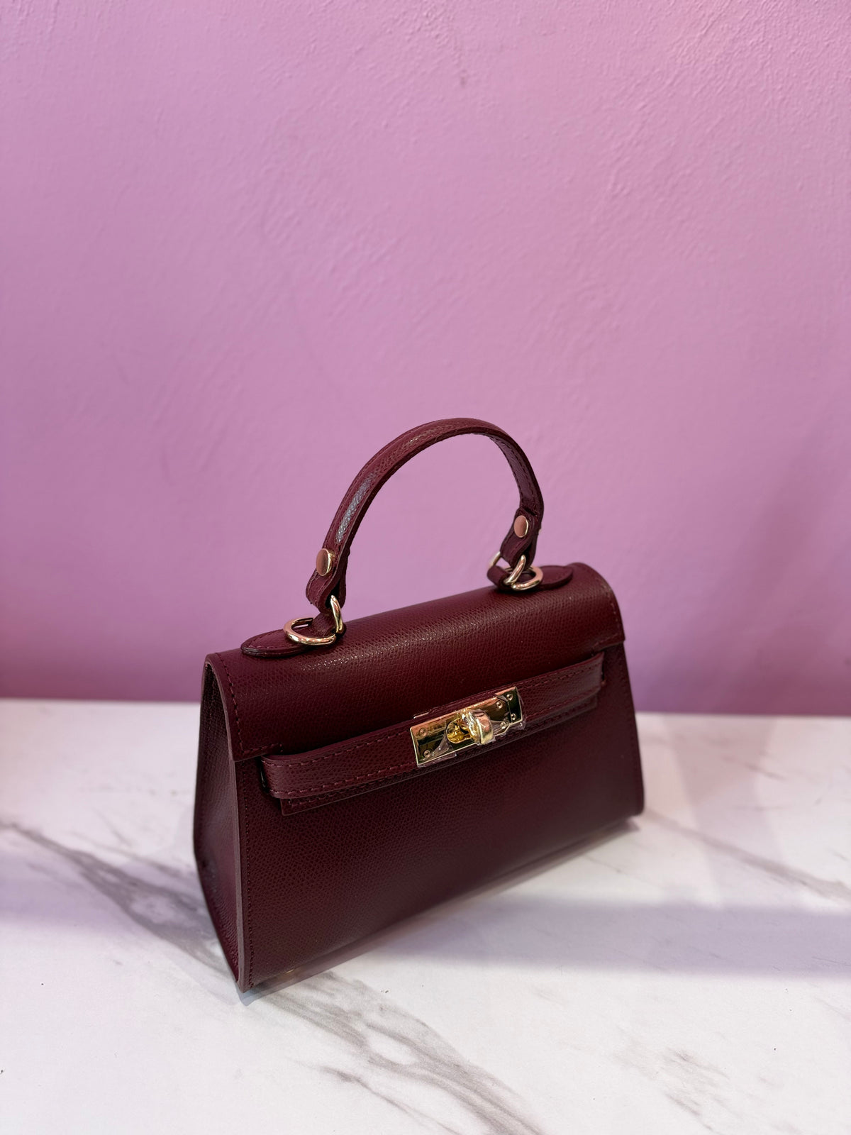 KELLY MINI VINO PELLE