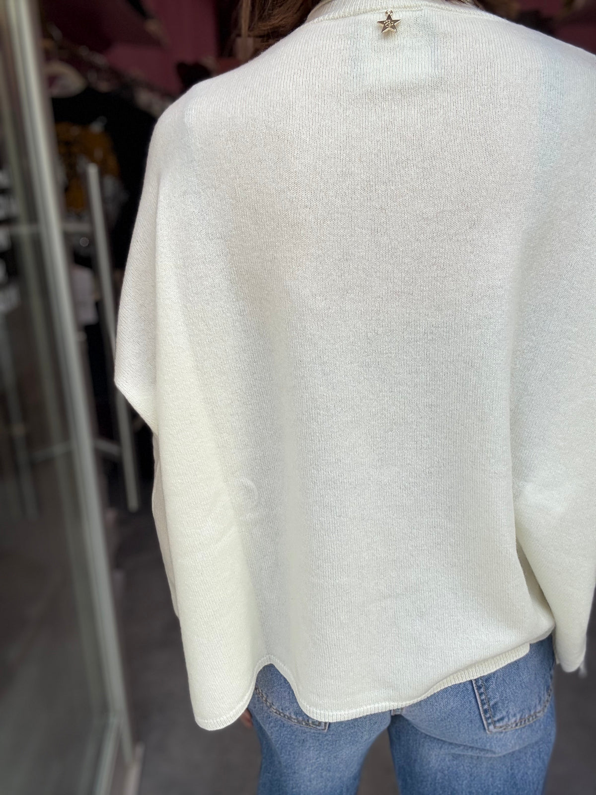 Maglia Bianca Collo Alto