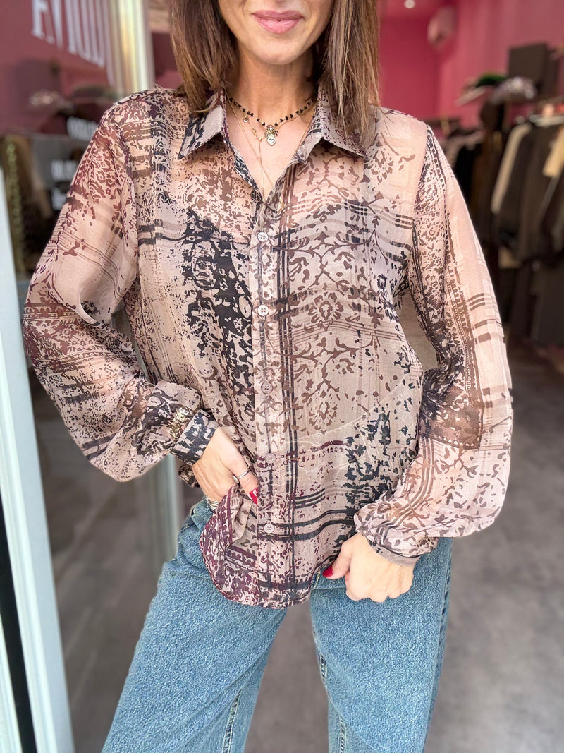 Blusa Vino Stampata