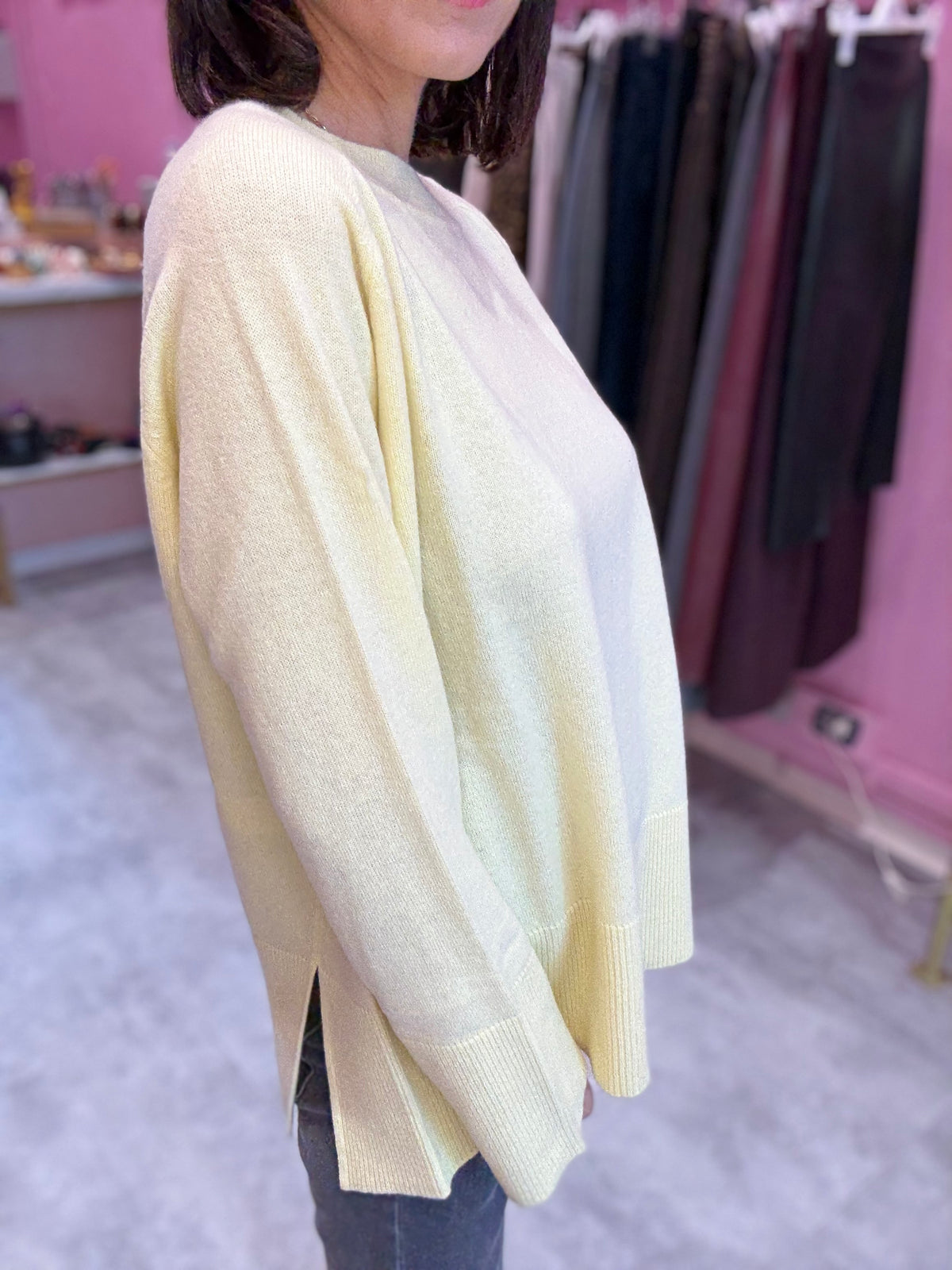 Maglione Giallo Burro TENSIONE IN