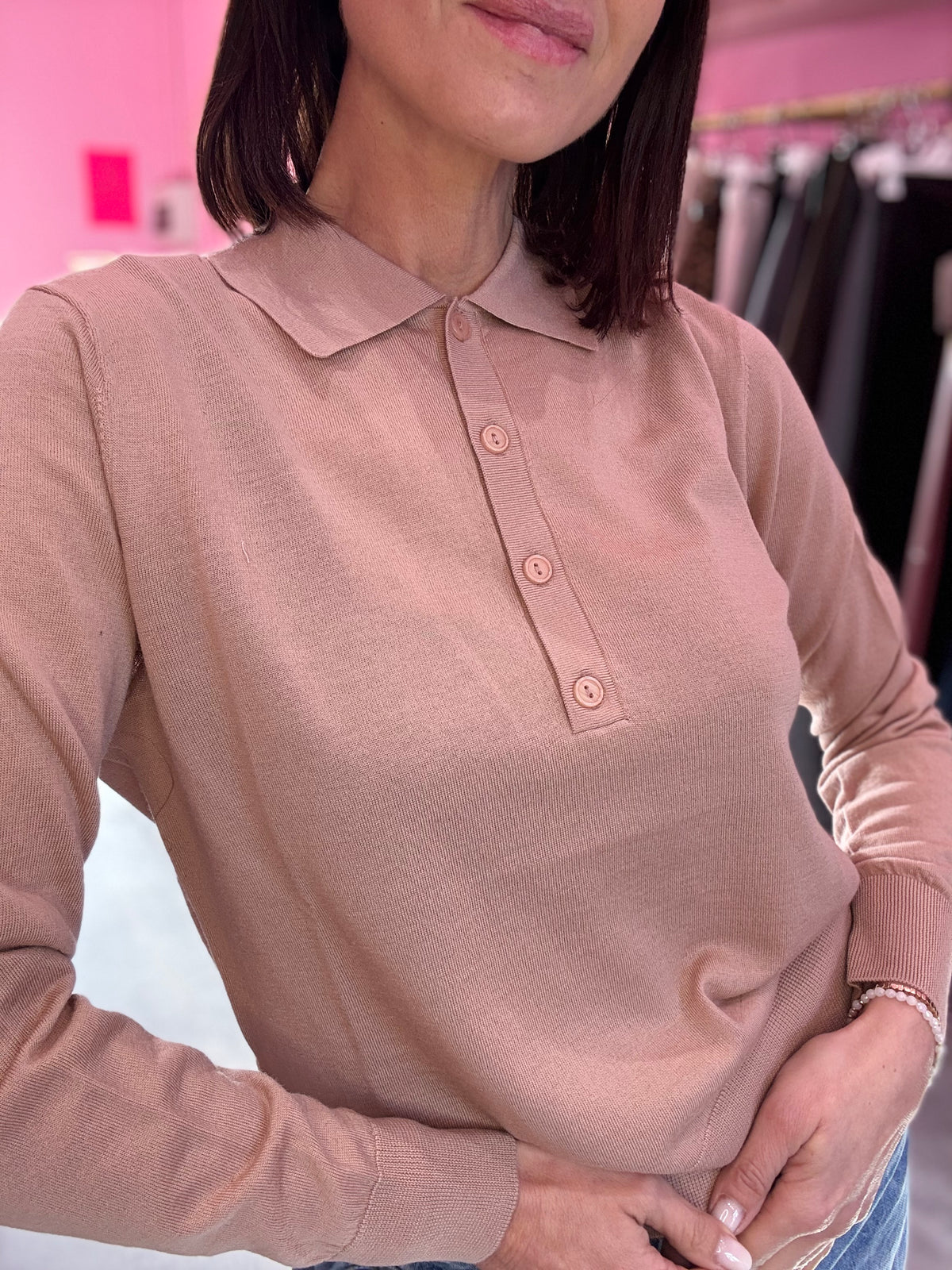 POLO ROSA MERINOS TENSIONE IN