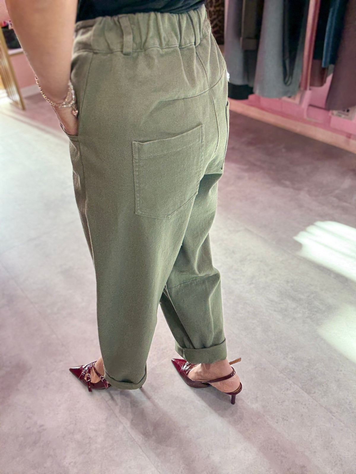 PANTALONE ROSMARINO TENSIONE IN