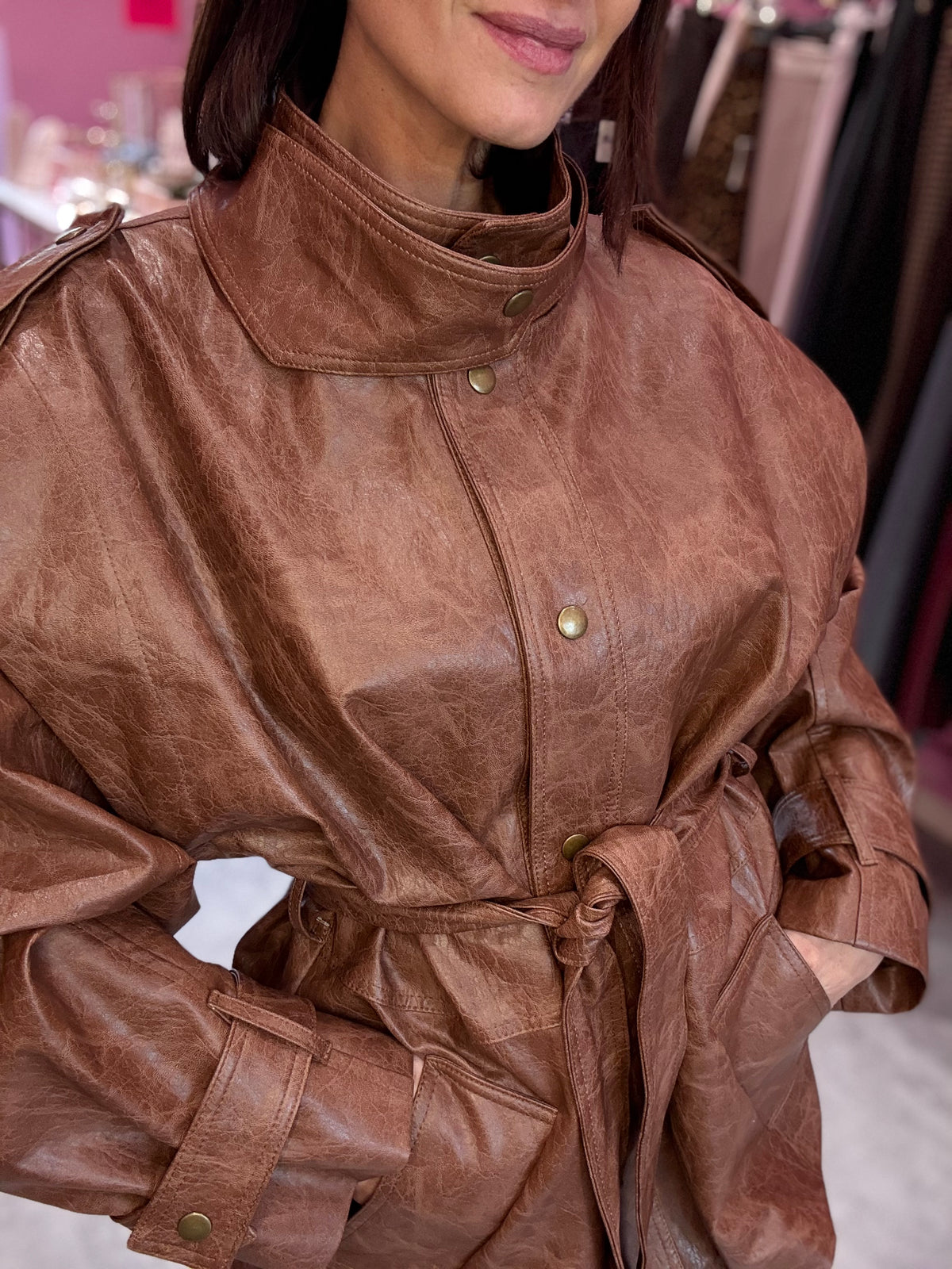 Giacca Marant Tabacco Ecopelle TENSIONE IN