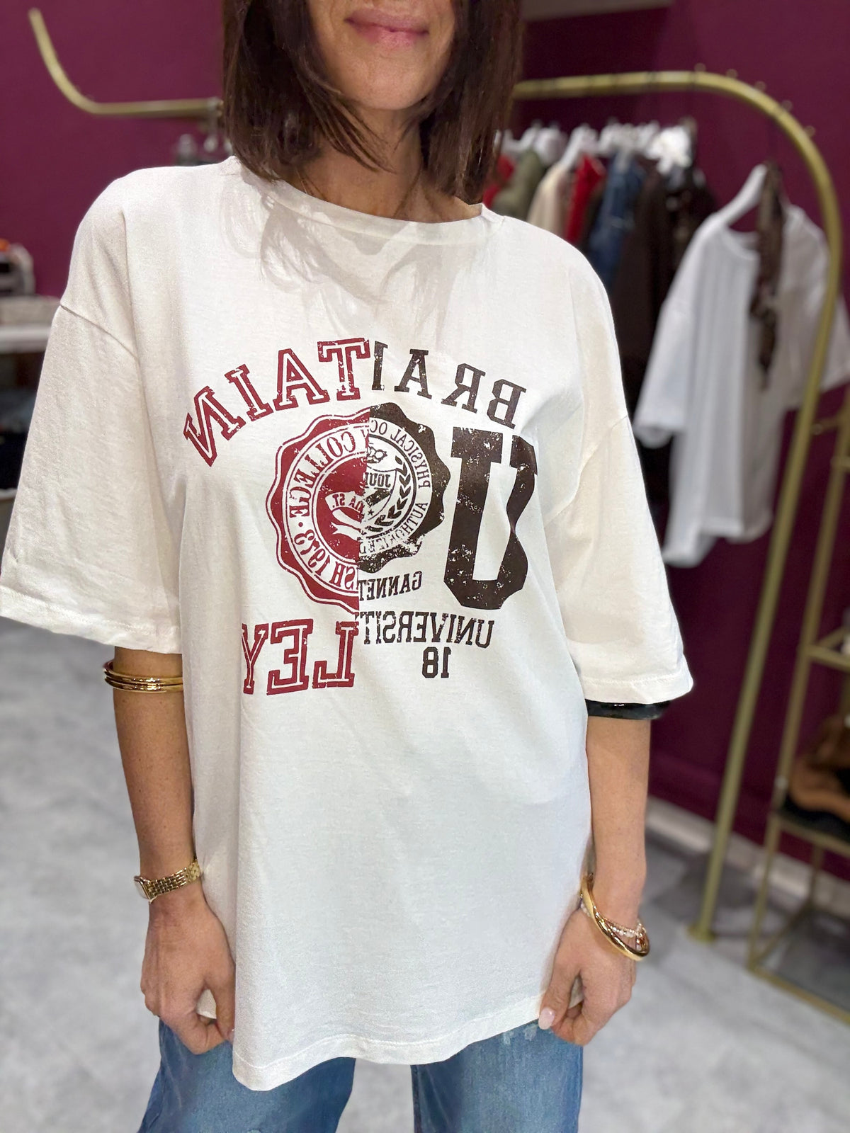 T-shirt Bianca Philia Loft