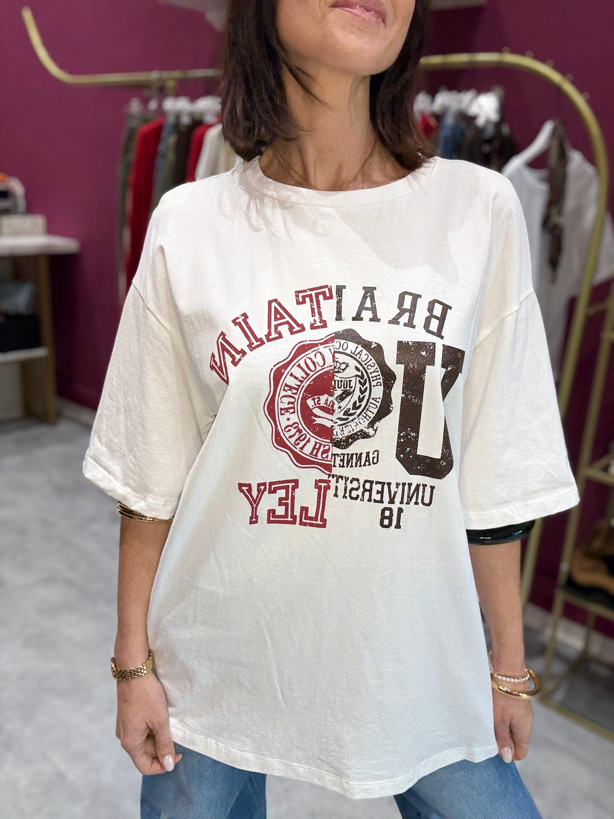 T-shirt Bianca Philia Loft