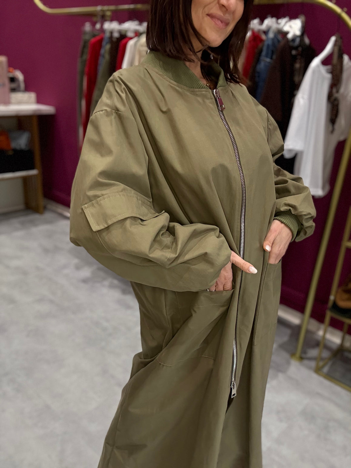 Bomber Oversize Militare Philia Loft