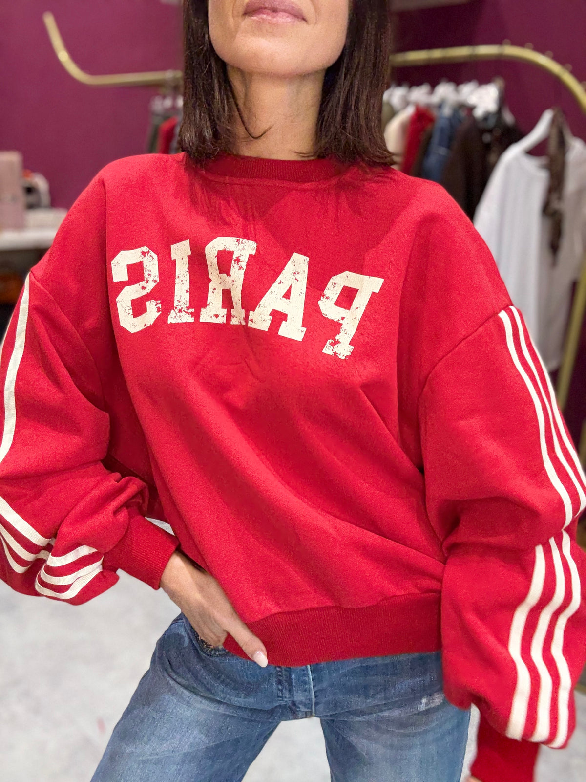 Felpa Rossa Paris Philia Loft