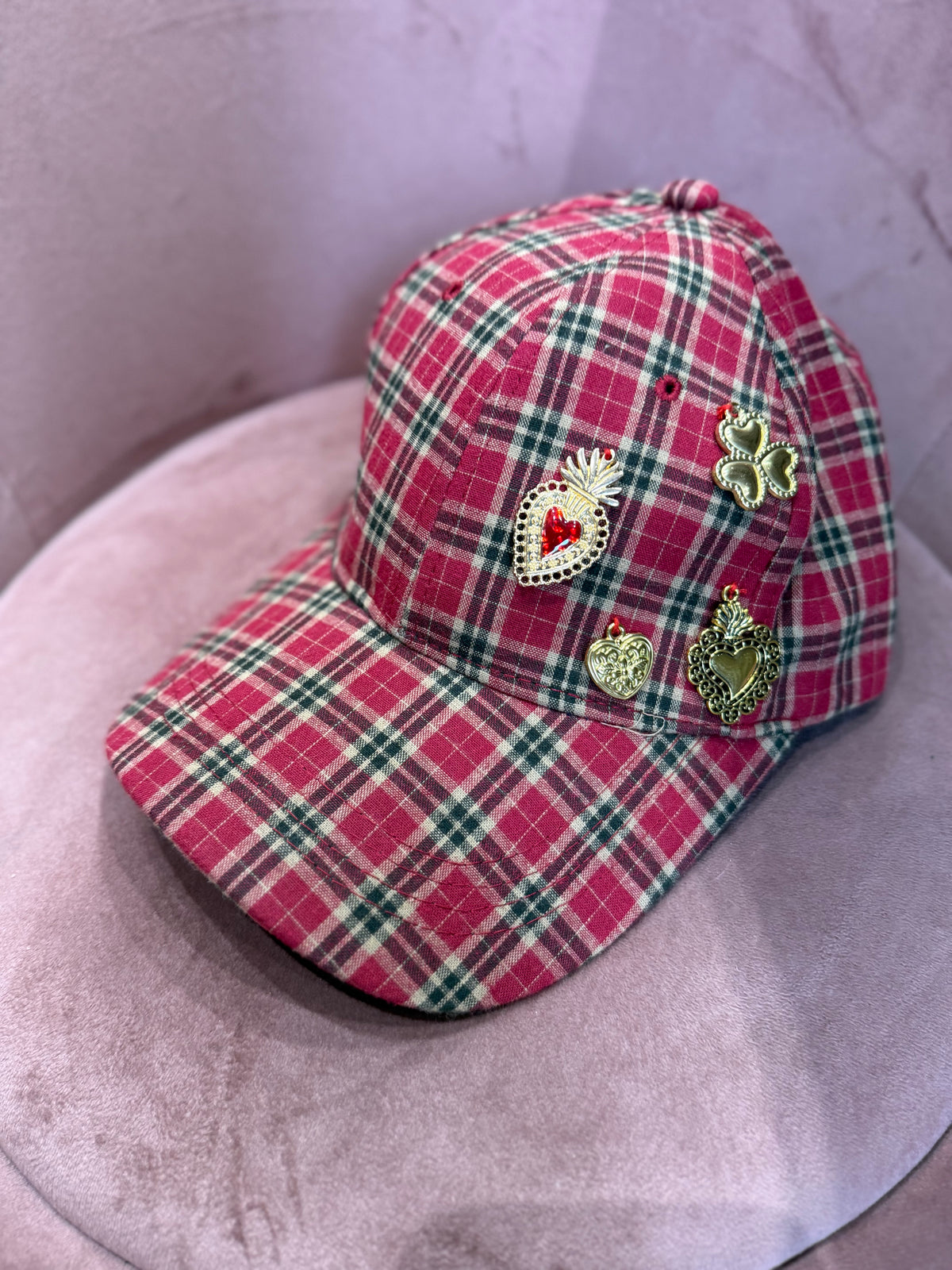 Cappello Rosso Check