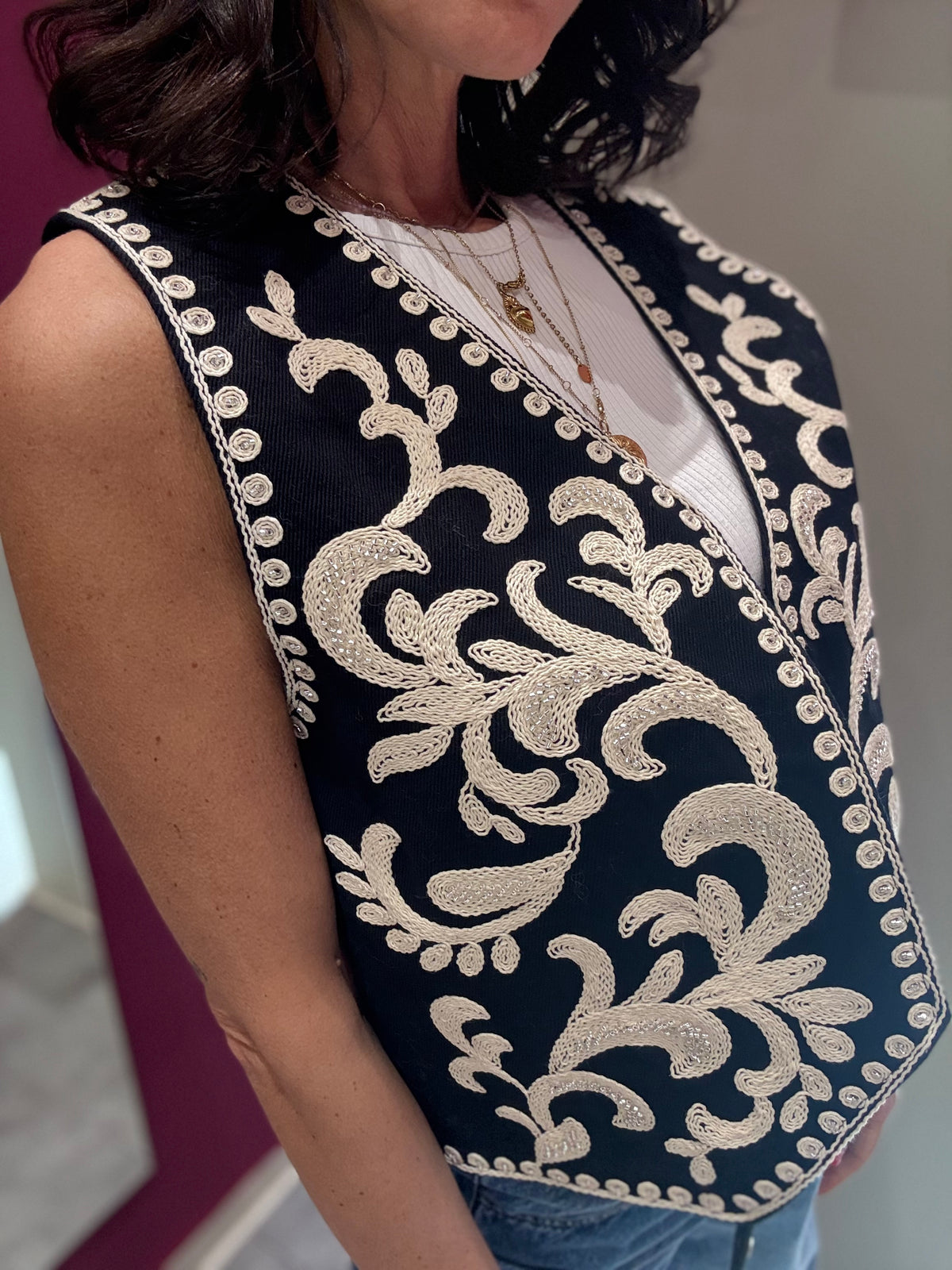 Gilet Nero Coachella Philia Loft