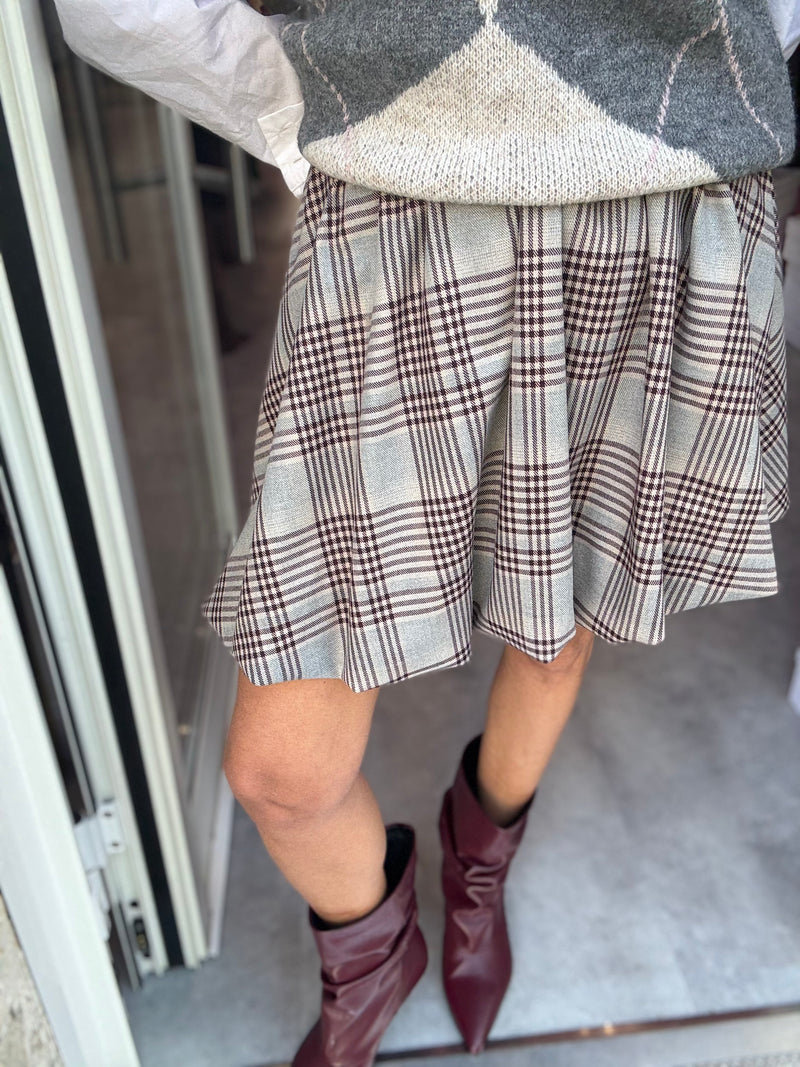 Gonna Palloncino Vino Grigio