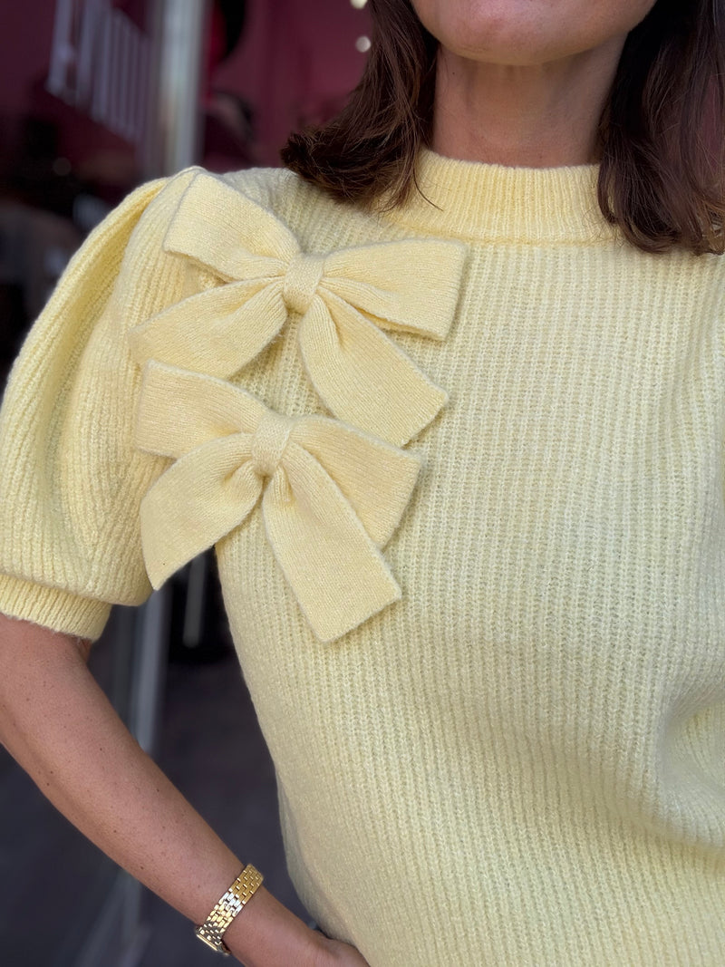 Maglia Fiocchi Giallo Pastello