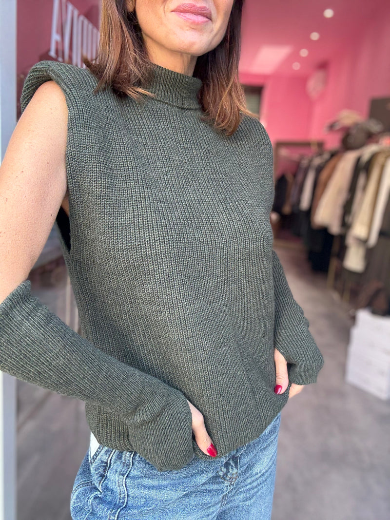 Gilet con Manicotto Verde