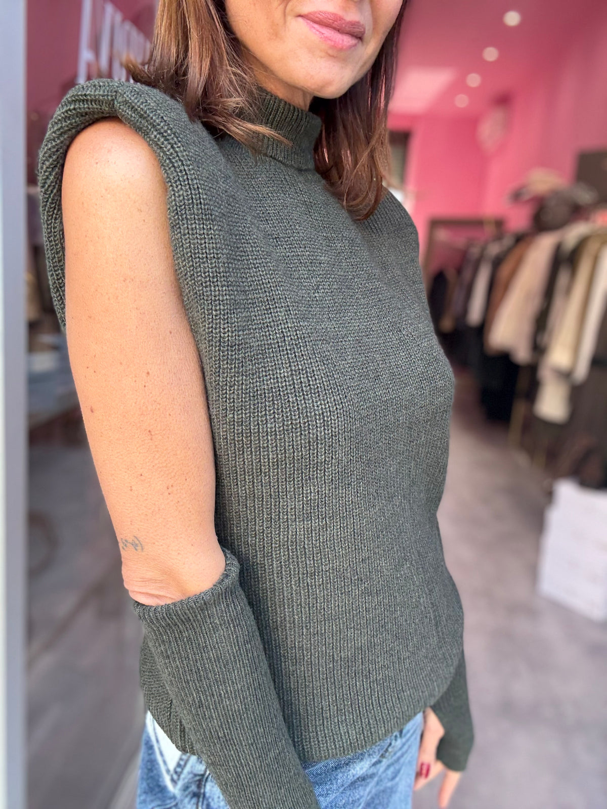 Gilet con Manicotto Verde