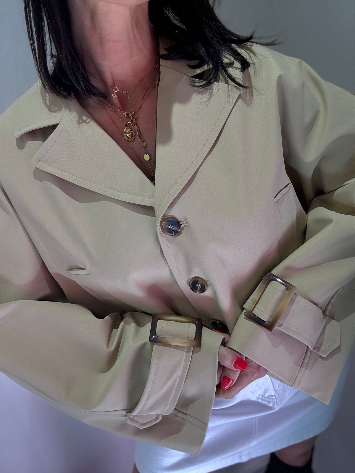 Trench Cropped Cammello HAVEONE