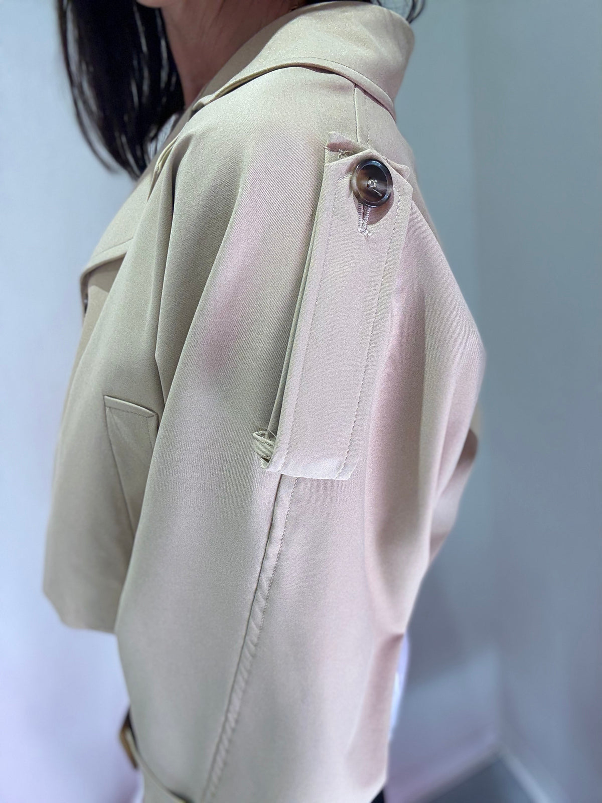 Trench Cropped Cammello HAVEONE
