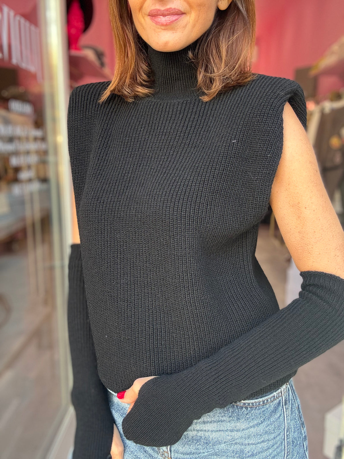 Gilet nero Manicotti