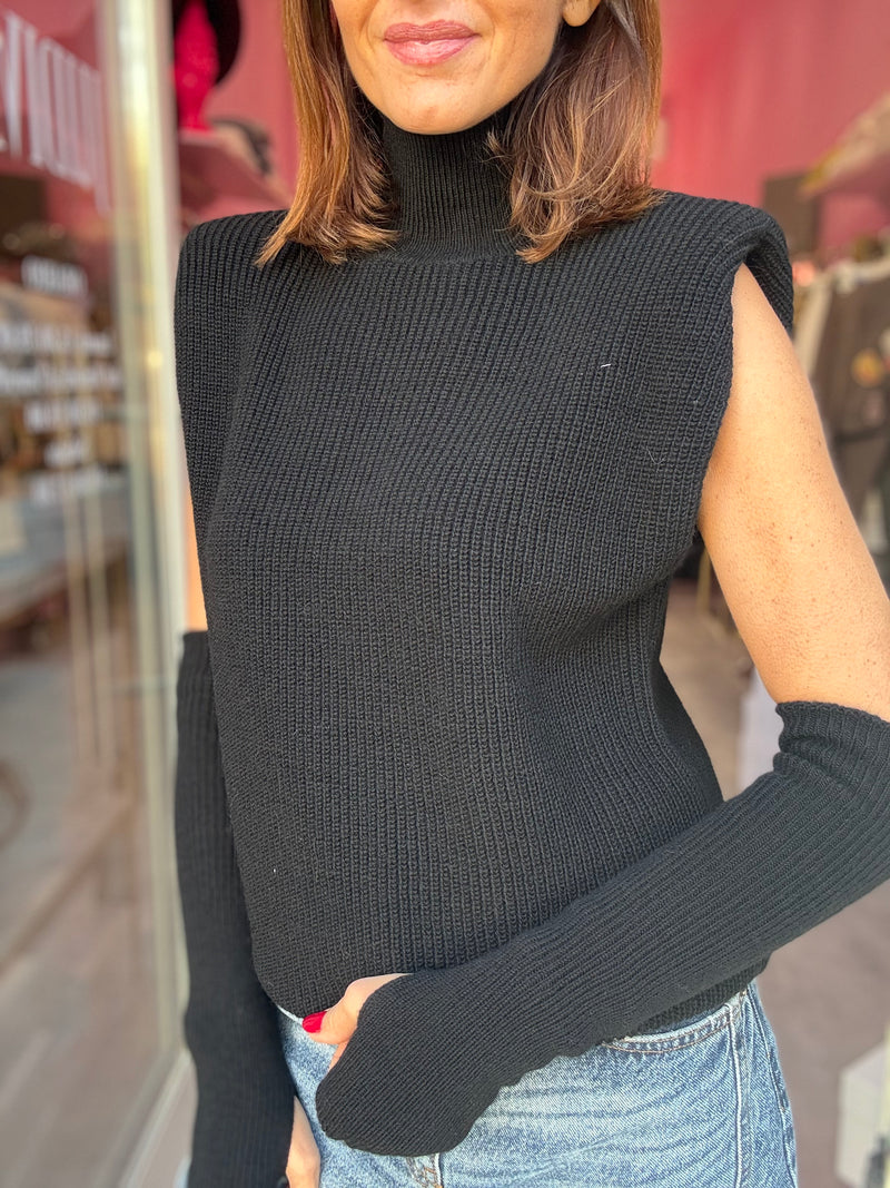 Gilet nero Manicotti