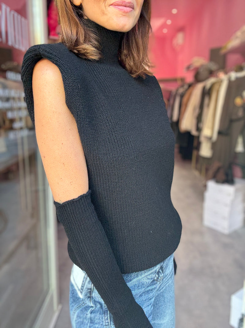 Gilet nero Manicotti