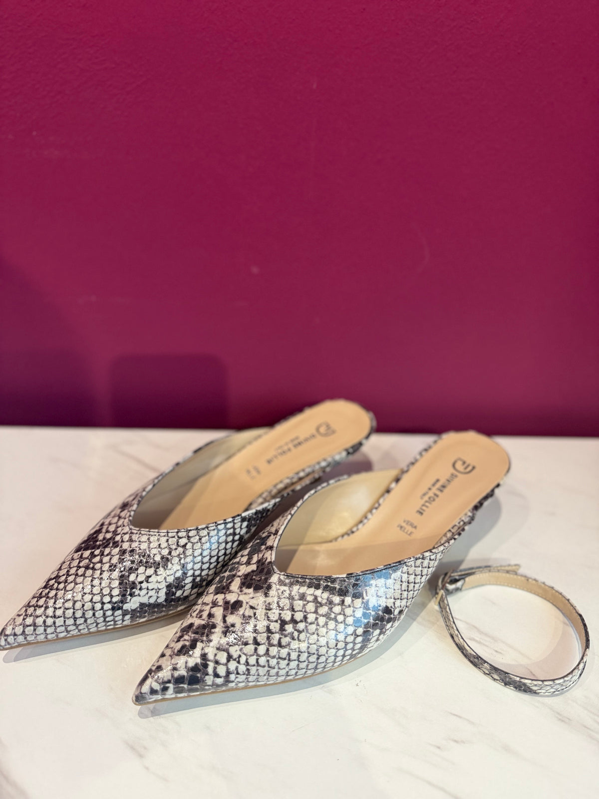 MULE STAMPA PITONE DIVINE FOLLIE