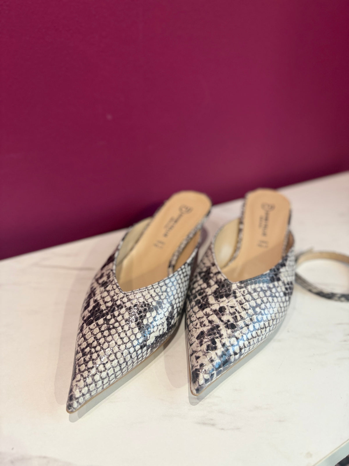 MULE STAMPA PITONE DIVINE FOLLIE