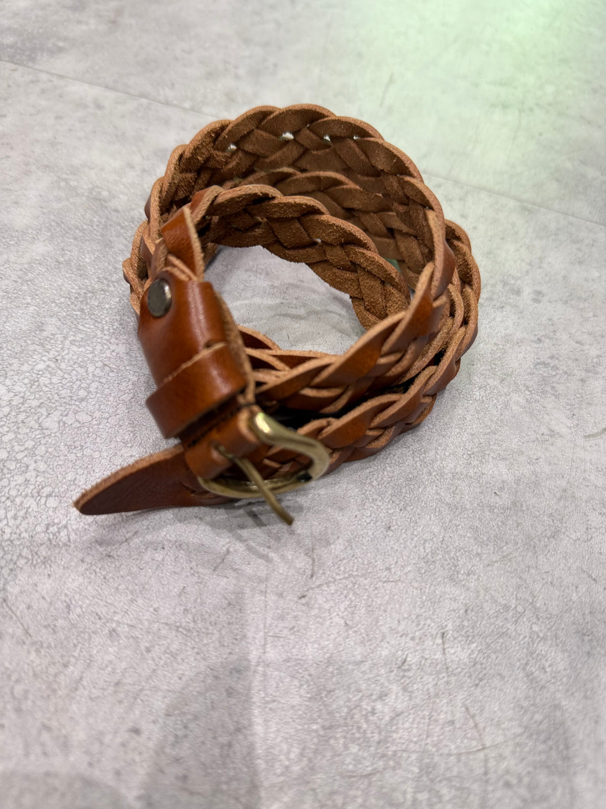 Cintura vera pelle intrecciata cuoio PHILIA LOFT