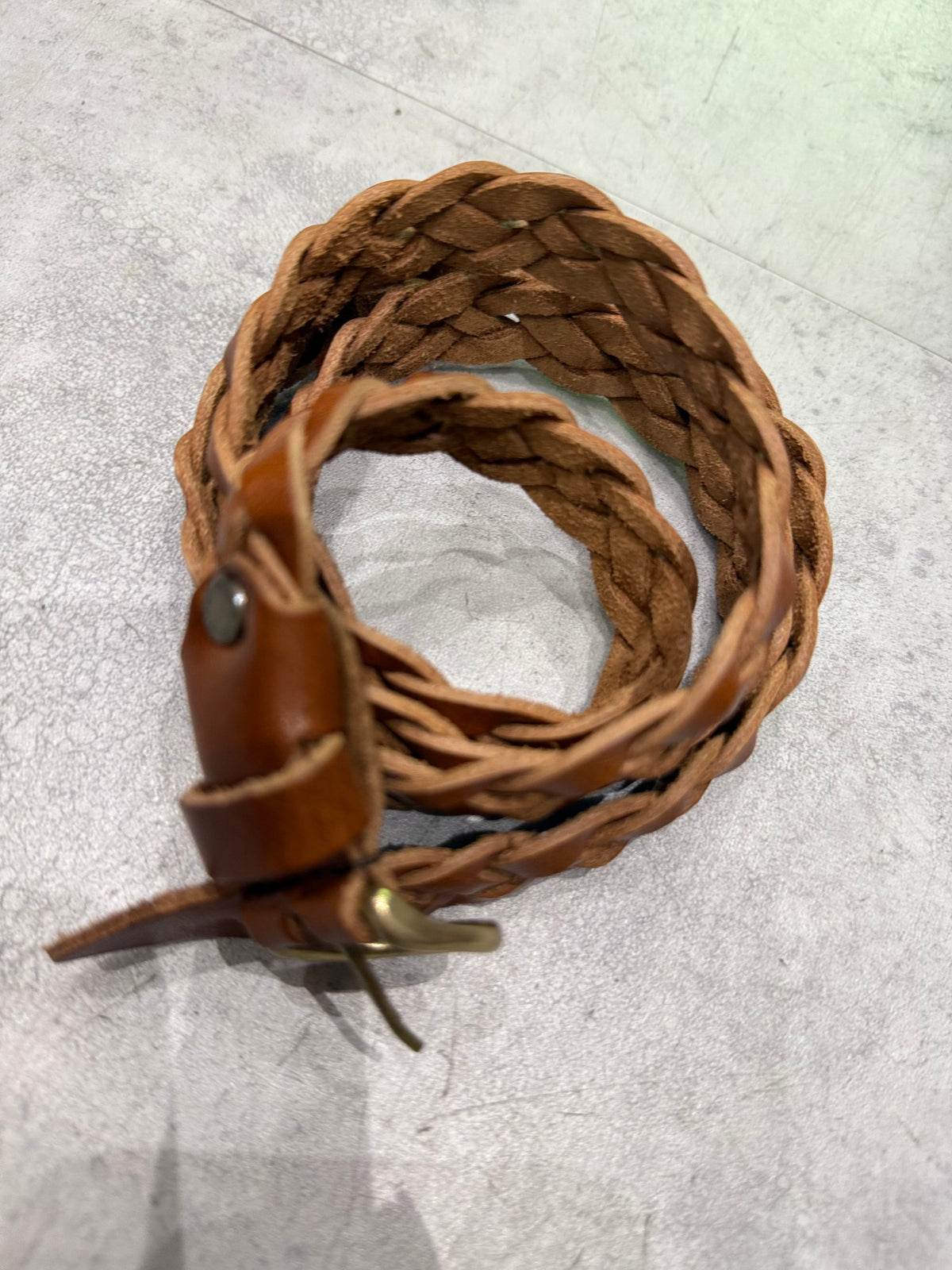 Cintura vera pelle intrecciata cuoio PHILIA LOFT