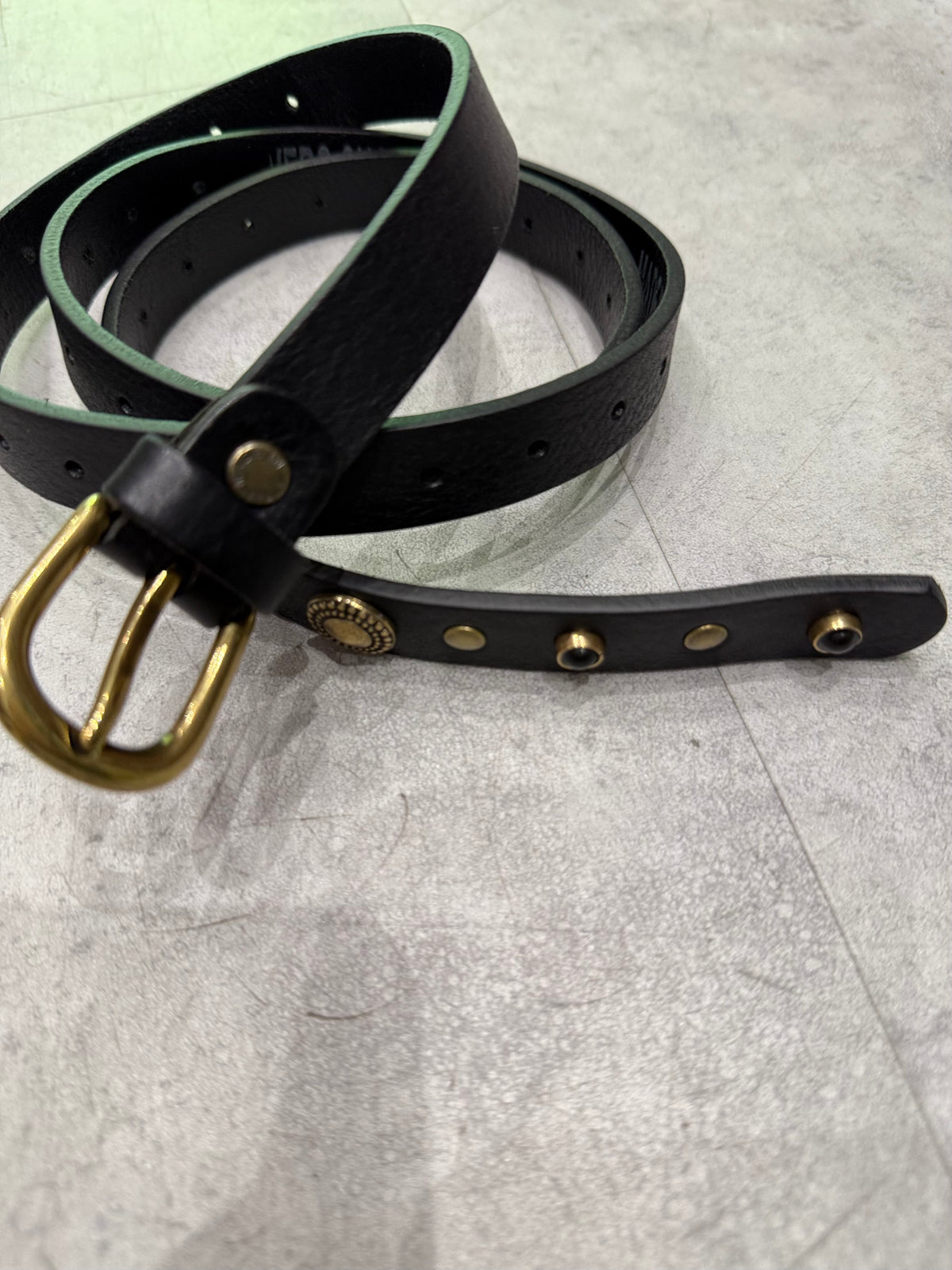 Cintura nera vera pelle PHILIA LOFT