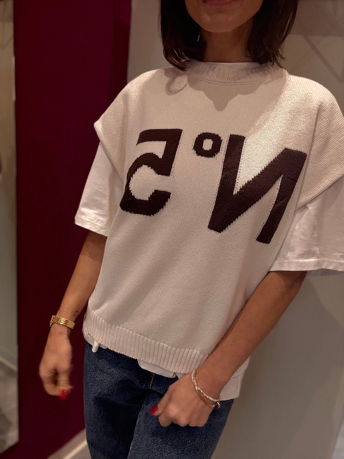 Gilet Bianco Moro N5 Tensione in