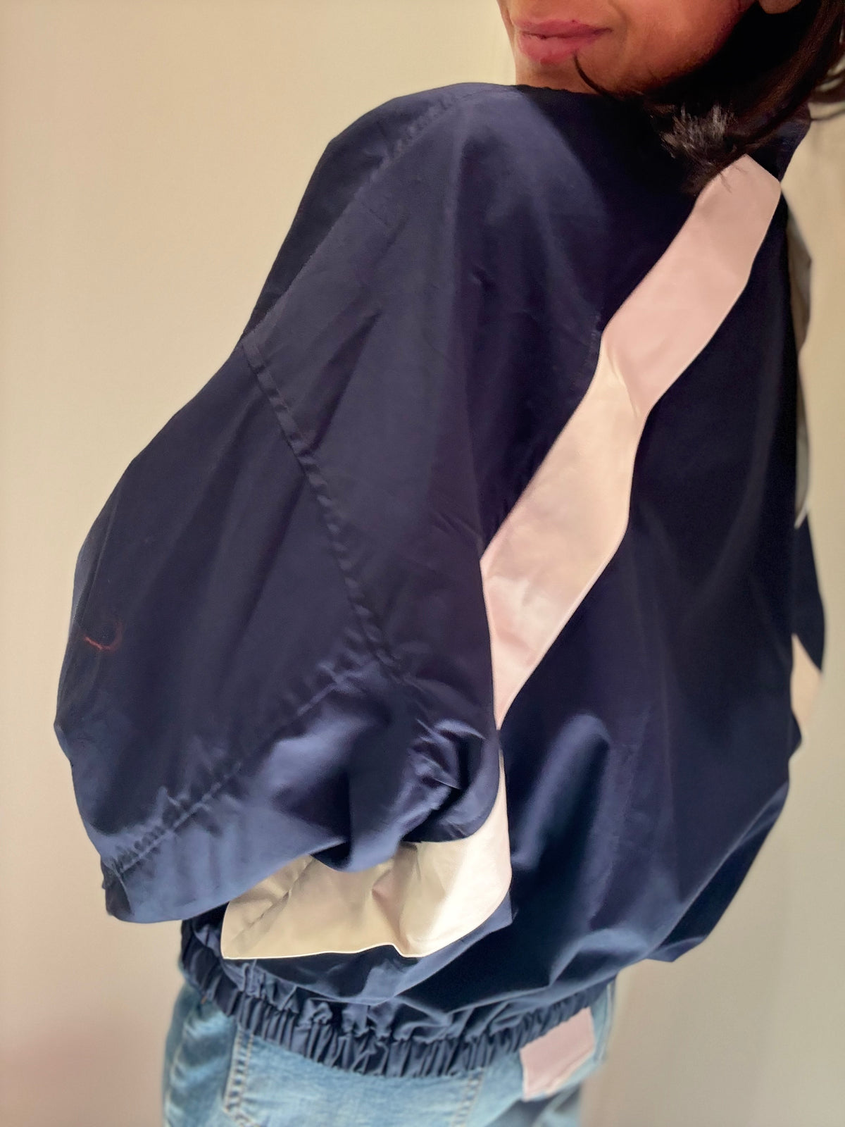 Bomber Cotone Blu Bianco HAVEONE