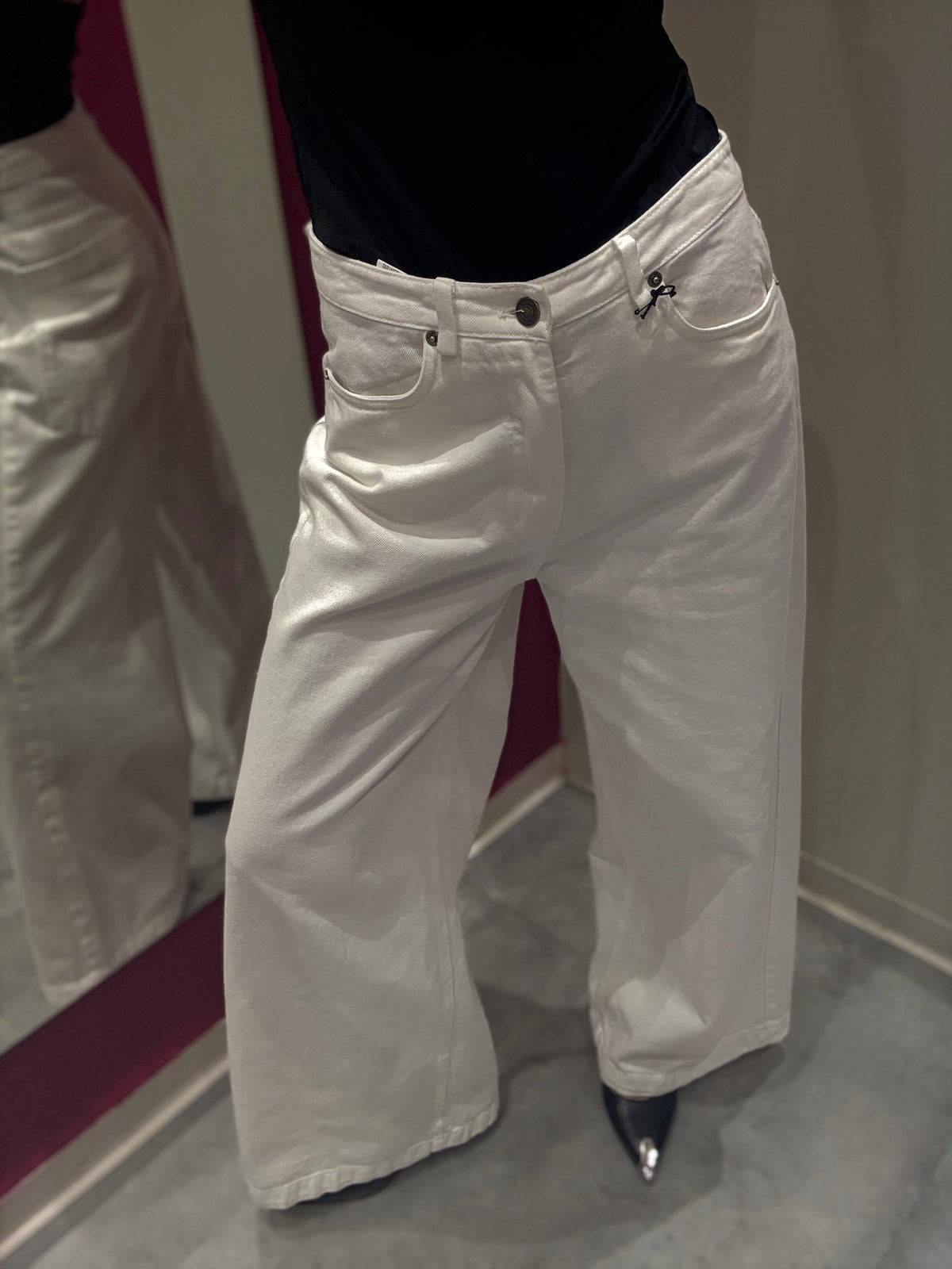Jeans Bianco Palazzo TENSIONE IN