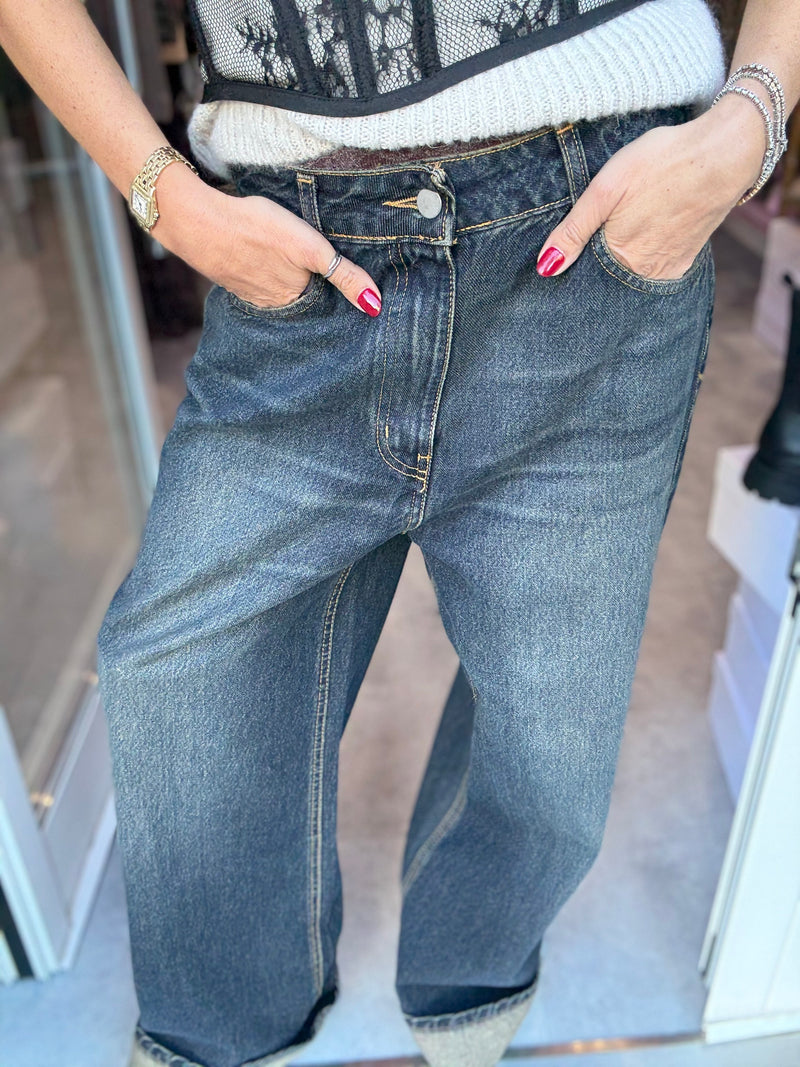 JEANS LARGO GAMBA DRITTA