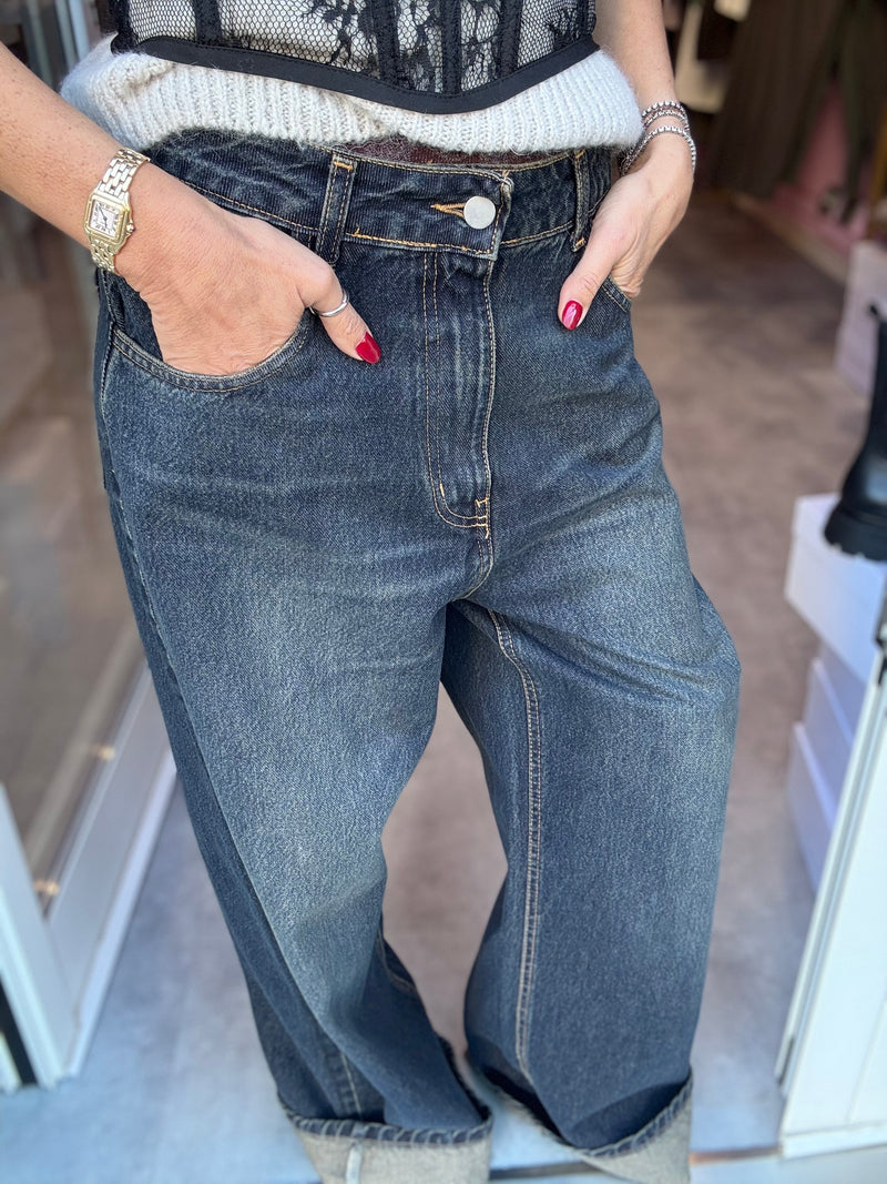 JEANS LARGO GAMBA DRITTA