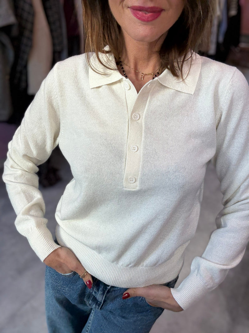 Polo Bianca 100%Lana