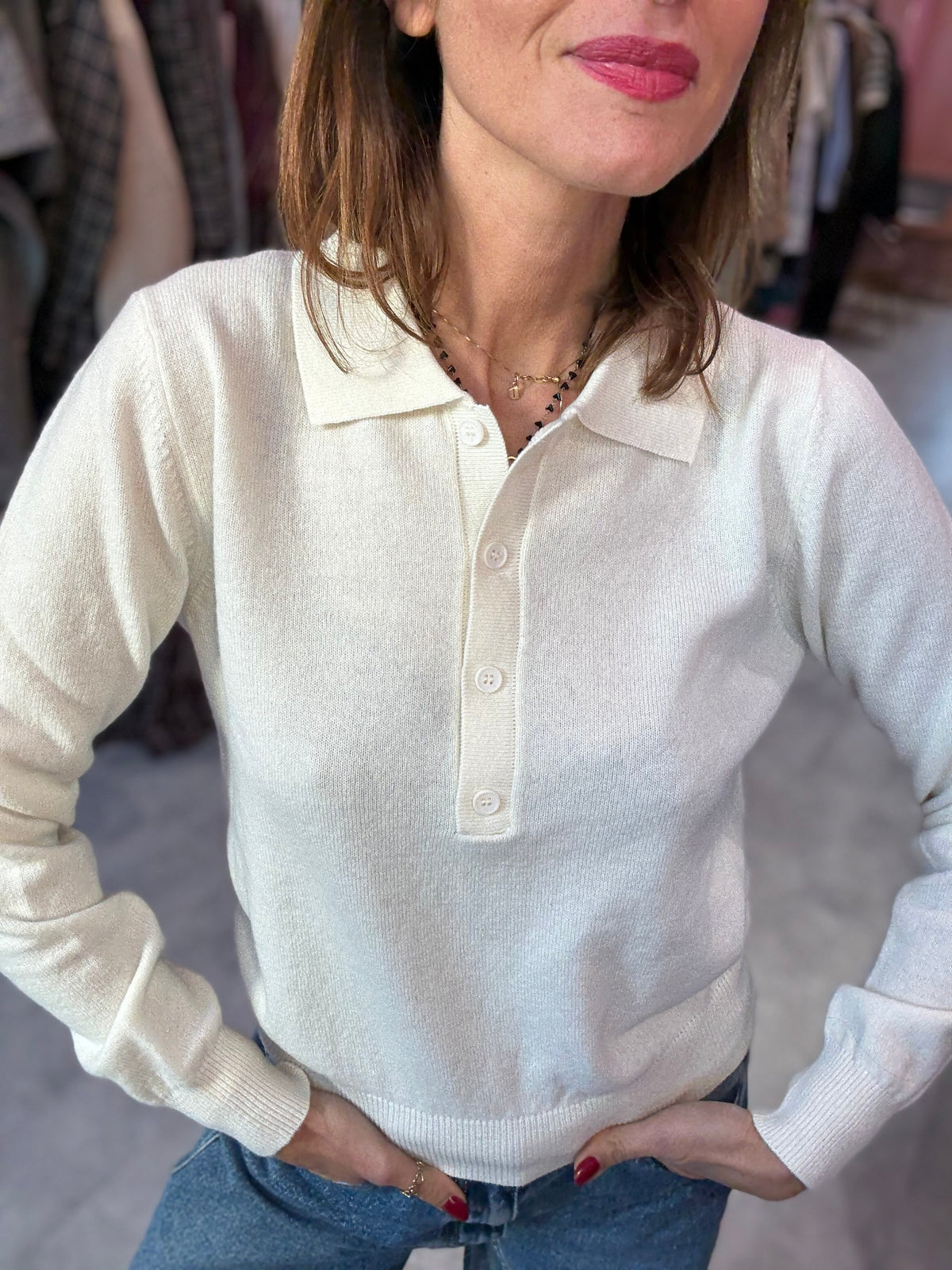 Polo Bianca 100%Lana