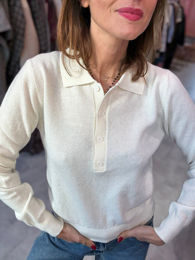 Polo Bianca 100%Lana