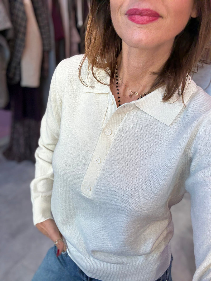 Polo Bianca 100%Lana