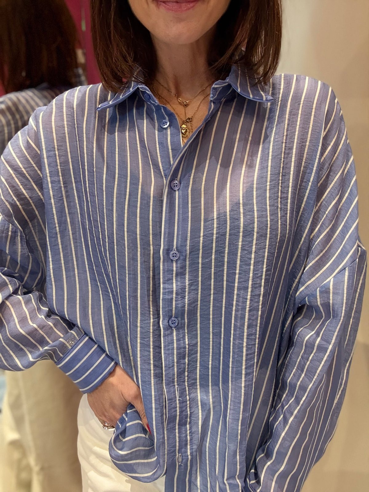 Camicia Righe Azzurra & Bianca PHILIA LOFT