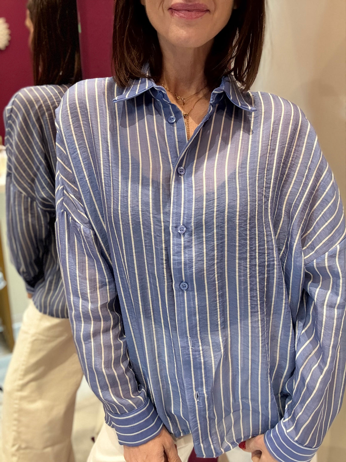 Camicia Righe Azzurra & Bianca PHILIA LOFT